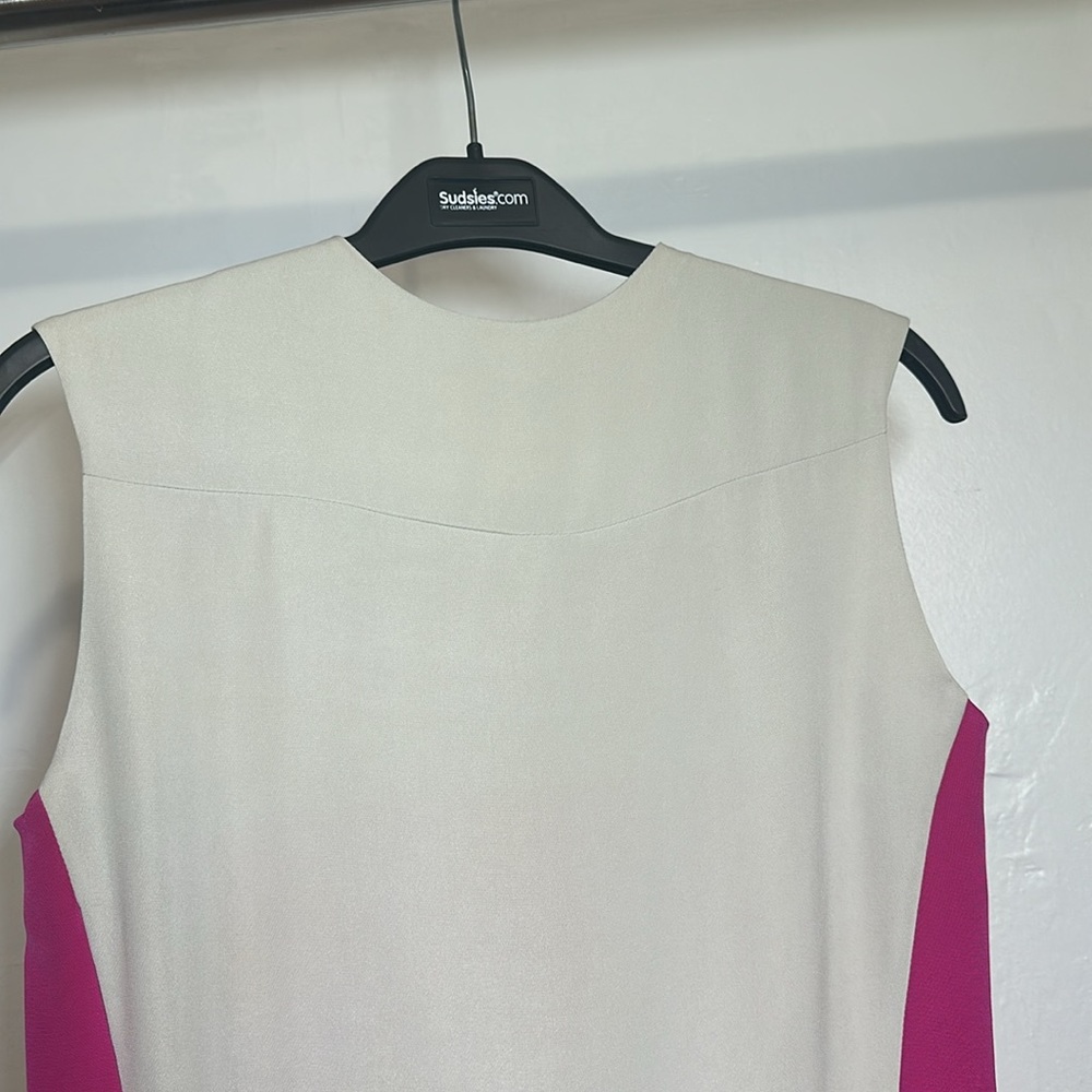 NWT Ohne Titel Chalk / Coral / Fuschia Silk Sleeveless Top Size EU-38 - Picture 8 of 11